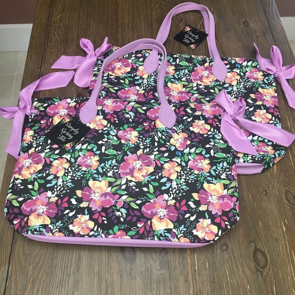Handbags - ✨SPECIAL✨Lot of 2 Lavender Floral Spring Totes NWT